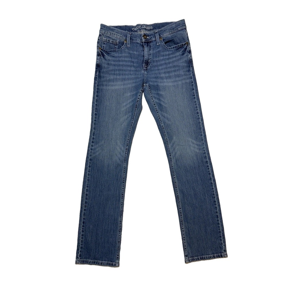 Cody James 32x34 Men's Core Clover Leaf Light Wash Stretch Slim Straight Jeans